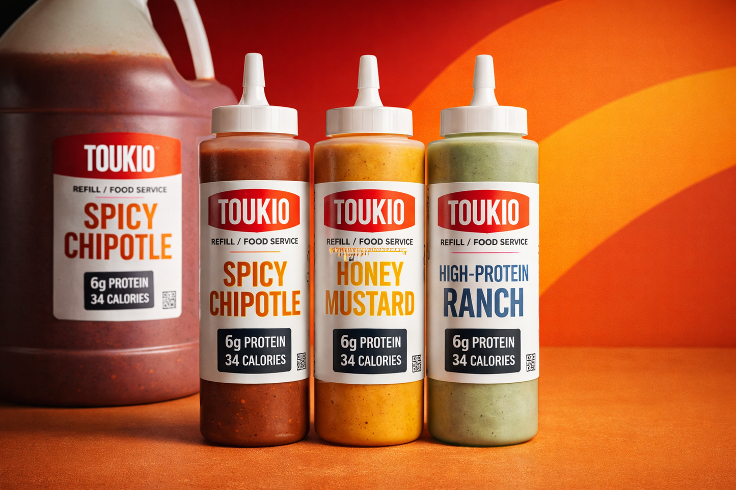 Toukio PRO Refill Pack — 2 Bulk Jugs (Same Flavor) + 3 Reusable Refill Bottles